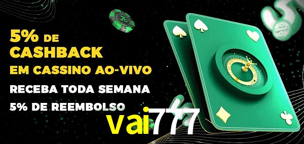 Promoções do cassino ao Vivo vai777